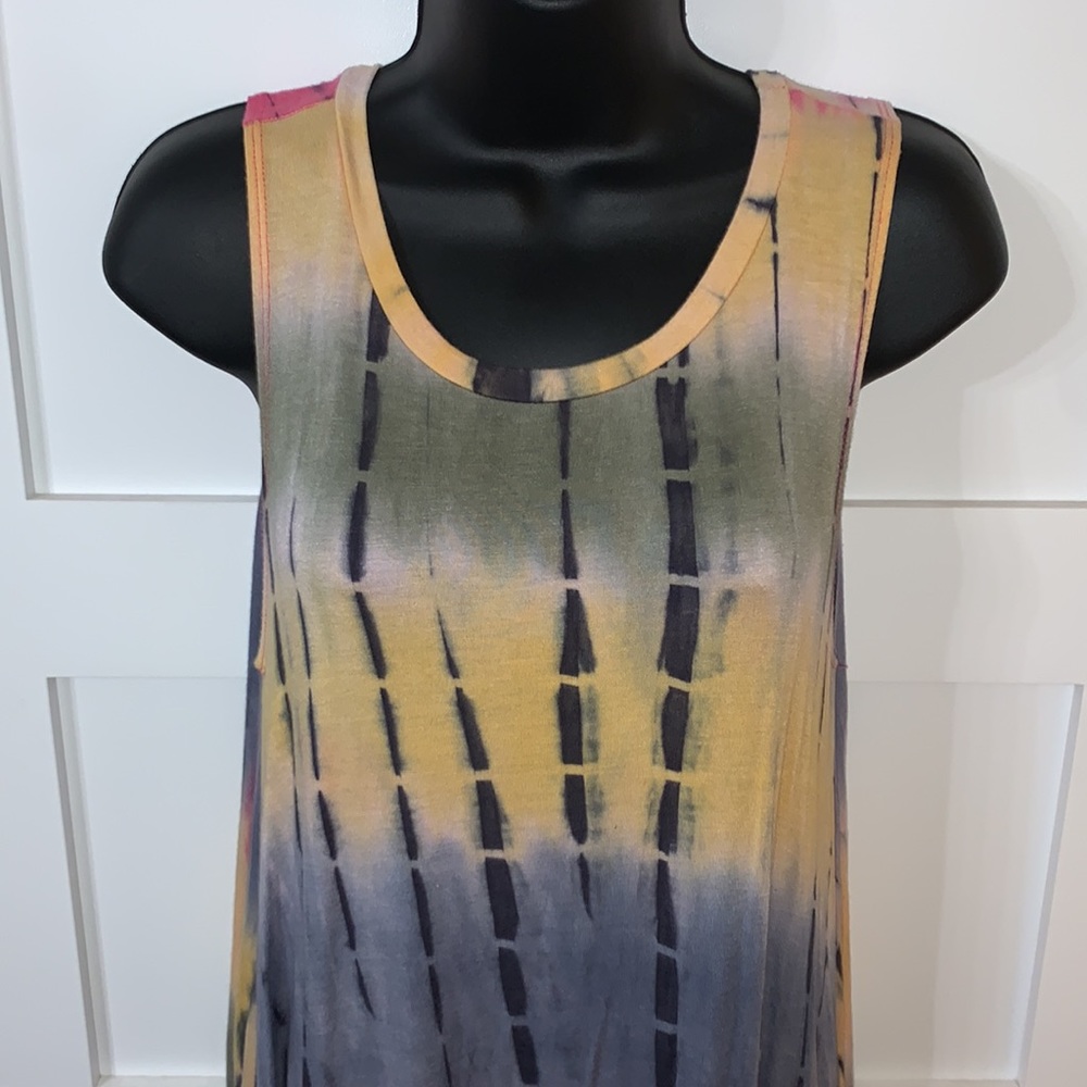 Bohemian Tie-Dye Style Flowy Summer Dress Small - Picture 7 of 16